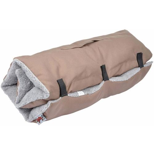 Reisebett für Hunde bicolore, 80 x 50 cm, khaki+grau