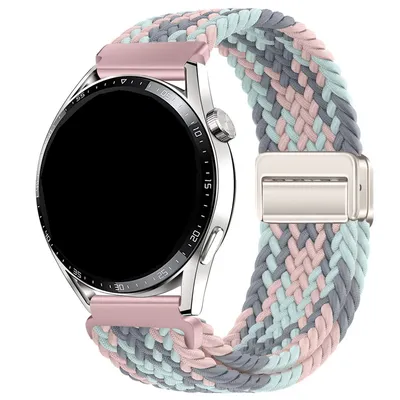18/20/22 Braided Loop for Garmin venu/3/3s/Forerunner 265S/265/645 Band Elastic Wristband Magnetic