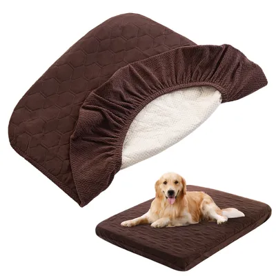 Waterproof Dog Bed Covers Replacement Washable Pet Hair Easy to Remove, Dog Pillow Cover Quilted,