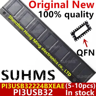 (5-10piece)100% New PI3USB32224BXEAEX PI3USB32224BXEAE PI3USB32-224BXEAE P13USB32224BXEAE QFN-24