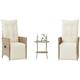 Vidaxl - Set da Bistrò 3 pz con Cuscini Beige in Polyrattan