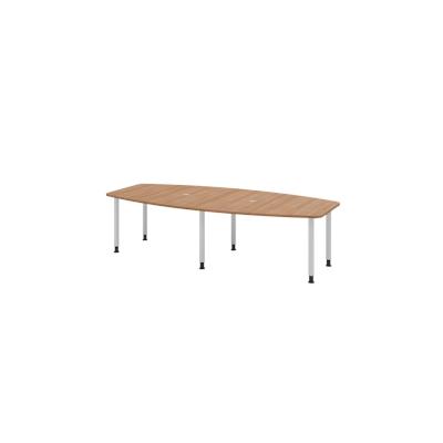 Hammerbacher-Konferenztisch 280cm/6 Rundrohrfüße Nussbaum-VKT28C/N/S Image