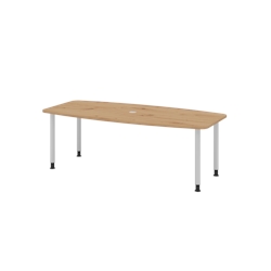Hammerbacher-Konferenztisch 220cm/4 Rundrohrfüße Asteiche-VKT22C/R/S Image