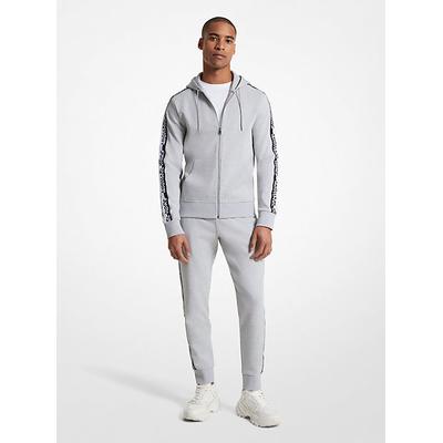 Michael Kors Logo Tape Cotton Blend Hoodie Grey M