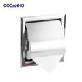 COOANHO salle de bain porte-papier hygiénique intégré porte-papier hygiénique mural distributeur de rouleau de papier toilette intégré