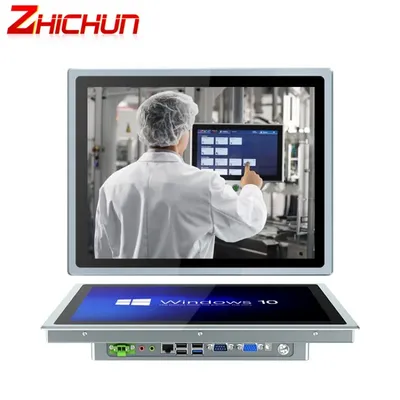 ZHICHUN 15.6 inch Industrial Pc Computer 3 years Warranty Embedded Industrial panel computer with