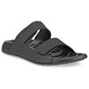 Pantolette ECCO "COZMO W", Damen, Gr. 43, schwarz, Leder, sportlich, Schuhe, Sommerschuh, Schlappen mit zwei Klettverschlussriemen