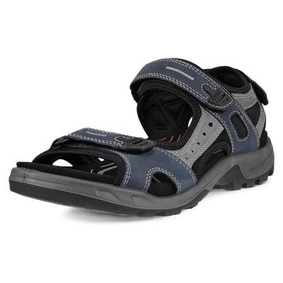 Riemchensandale ECCO "Offroad", Herren, Gr. 40, blau (marine grau), Nubukleder, sportlich, Schuhe, Sommerschuh, Klettsch