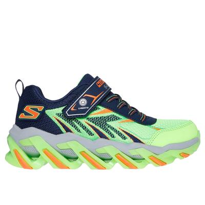 Skechers Boy's S-Lights: Mega-Surge 2.0 Sneaker | Size 1.0 | Lime/Navy | Textile/Synthetic