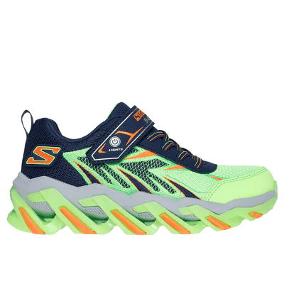 Skechers Boy's S-Lights: Mega-Surge 2.0 Sneaker | Size 13.5 | Lime/Navy | Textile/Synthetic