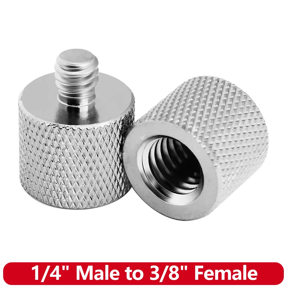 Aluminiumlegierung 1/4 Zoll Stecker auf 3/8 Zoll Innengewinde Adapter für Kamerahalterung Stativgewinde Adapter Konvertierungsstecker Schraubenadapter Image
