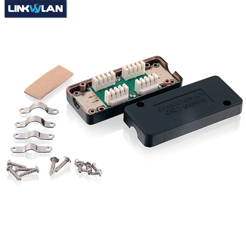 Linkwylan CAT7 RJ45 Anschlussdose Netzwerkadapter 600 MHz Ethernet LAN Kabel LSA Anschlussadapter RJ45 Erweiterungsverlängerungsbox Image