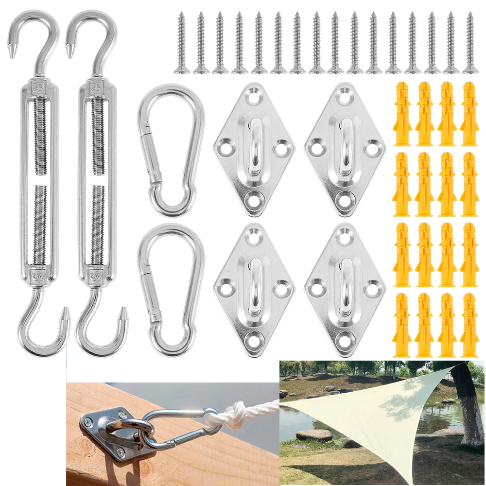 Markisen befestigungs set m5 Camping Sonnenschutz Segelnetz Befestigung Baldachin Haken 304 Edelstahl im Freien Garten beschläge Image