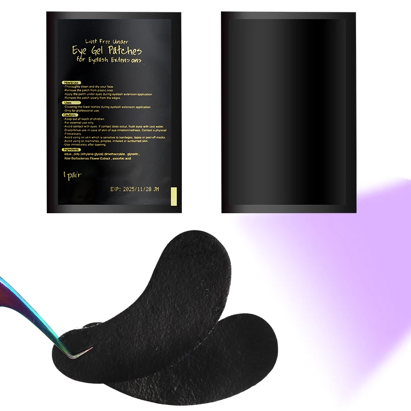 50 Paar fusselfreie Gel-Pads unter den Augen, feuchtigkeitsspendende Augenpapier-Patches, gepfropfte Wimpern, Verlängerungs-Augenspitzen, Aufkleber, UV-Pads Image