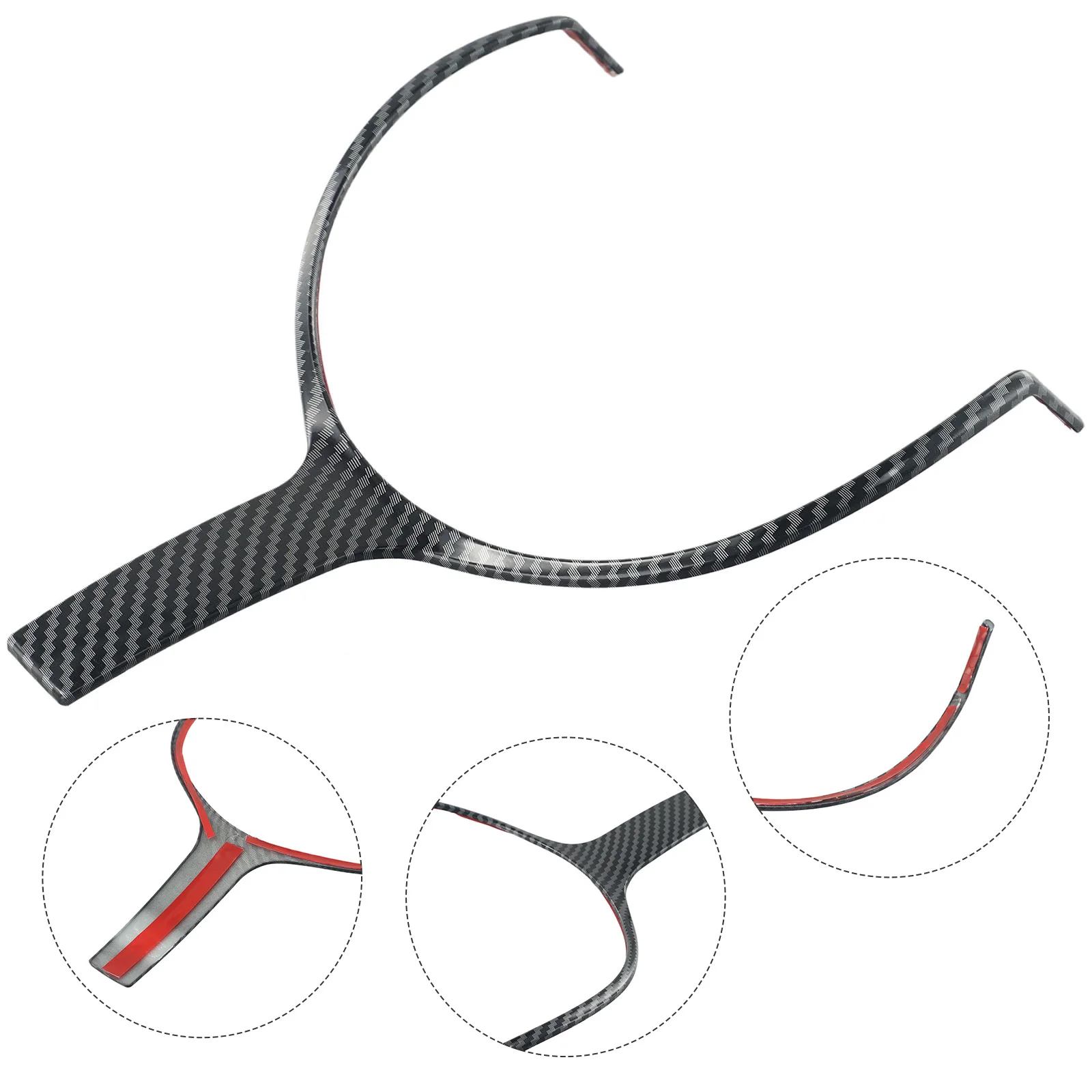 1pc abs carbon lenkrad abdeckung verkleidung für bmw f-chassis f22 f30 f32 f10 f12 f15 f06 wasserdichte innen zubehörteile Image