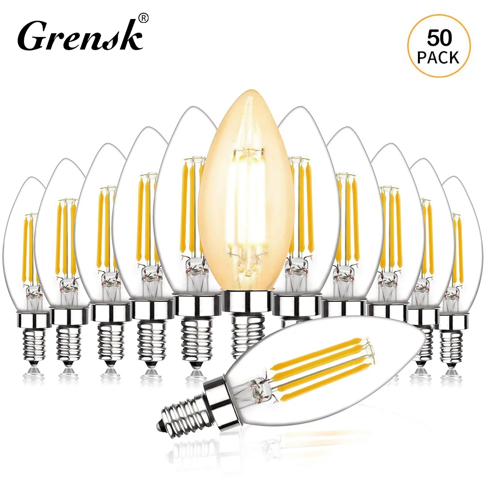 E14 led lampe 220v dimmbar c35 220v 4w kerzen lampen led lichter dekoration home retro filament led kerze glühbirne e14 ampoul