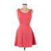 Divided by H&M Casual Dress - Mini Scoop Neck Sleeveless: Pink Solid Dresses - Women's Size 6