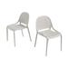 Ivy Bronx Charmane Stacking Side Chair Dining Chair Plastic/Acrylic in Gray | 31.7 H x 19.7 W x 21.7 D in | Wayfair