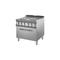 Meking - cucina elettrica a piastre singole con forno inox bim 900x900x850/900H - Kg.110 - Kw.22