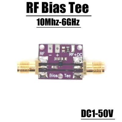 RF Biaser Bias Tee 10MHz -6GHz RF DC blocker Coaxial feed for HAM radio RTL SDR LNA Low Noise