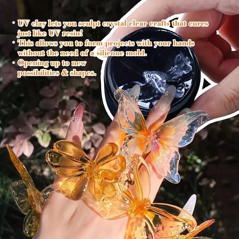 Résine transparente faite à la main pour enfants, argile UV, gel durcissant, bricolage, modèle 3D créatif gratuit
