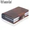 VM MODE BAISER RFID Fou Cheval En Cuir Mini Portefeuille de Sécurité Informations Double Boîte En Aluminium Carte de Crédit Titulaire Métal Bourse