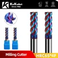 HRC65 fraise en bout de carbure 1 2 4 5 6 8 10 12mm 4 cannelures fraise coupe fer CNC Maching CNC fraise en bout fraise