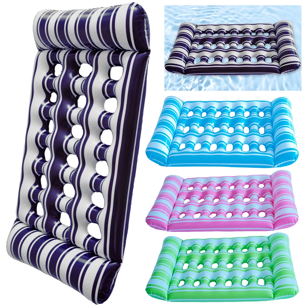 Hängematte Liegestuhl PVC aufblasbares Wassers chlafbett faltbare schwimmende Liege Luft matratze für Schwimmbad party
