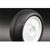 Neues Design, vorgeklebt, 4 Stück 1/8 Buggy-Reifen (Monica), Offroad-Reifen, leichtes Rennrad (weiß), passend für 1/8 Buggy 1/8 Reifen