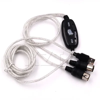 USB Kabel IN-OUT MIDI Converter für PC zu Elektronische Orgel Musik Audio Tastatur mit LED Adapter