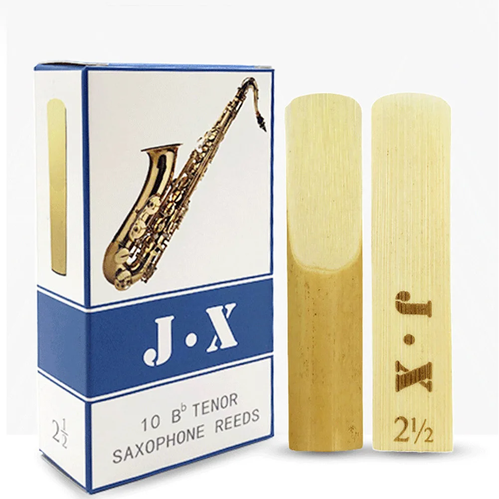 10 Stücke Saxophon Blätter Stärke 2,5 Für Alto Sopran Tenor Sax Klarinette Blatt Musikinstrumente Zubehör Sax Blätter Image