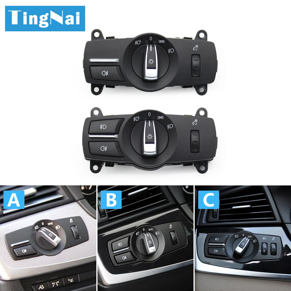 Auto Scheinwerfer Scheinwerfer Schalter Control Montage Für BMW 5 6 7X3X4 F10 F11 F06 F12 F01 F02 F07 F25 F26 61319192744 , 61319204067 Image