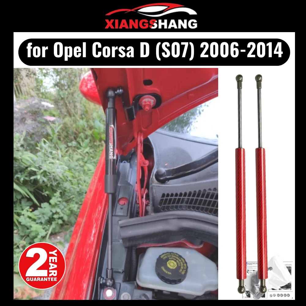 Per Opel Corsa D 2006-2014 Cofano Anteriore Cofano Modificare Ammortizzatori A Gas In Fibra di Carbonio Ascensore Supporto Ammortizzatore Accessori Ammortizzatore