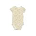 Just One You Made by Carter's Short Sleeve Onesie: Yellow Floral Motif Bottoms - Size 12 Month