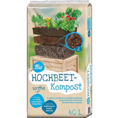 Uni Bio Hochbeet Kompost Komposterde 40 l - Floragard