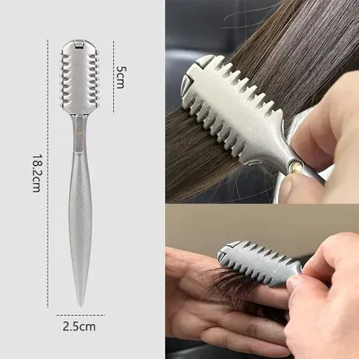 New Double Side Thinning Razor Zinc Alloy Barber Manual Shaving Razor For Saon Professional Hair