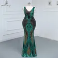 Robe de soirée sans manches grande taille motif vert Sexy robe de bal robe de mariage Maxi