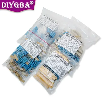 150 teile/satz 30 Arten 1/4w 1/2w 1w 2w 3w Widerstand 1% Metall film Widerstands paket sortiert Kit Image