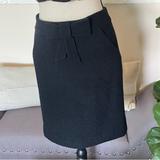 J. Crew Skirts | J. Crew Boiled Wool Black Pencil Pencil Skirt Bow Pockets Lined Size 2 | Color: Black | Size: 2