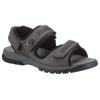 Sandale WALDLÄUFER "Harald", Herren, Gr. 7,5 (41), grau, Nubukleder, sportlich, Schuhe, Sommerschuh, Klettschuh, Outdoorsandale, mit Klettriemchen, H-Weite