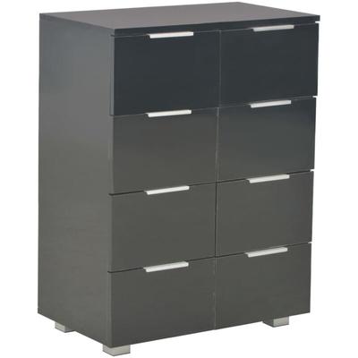 Vidaxl - Sideboard Hochglanz-Schwarz 60x35x80 cm Holzwerkstoff