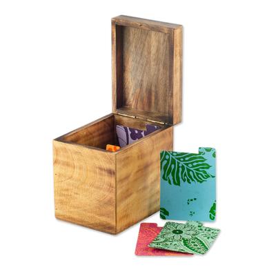 Seed Storage,'Wooden Seed Packet Organizer with Recycled Paper Dividers'