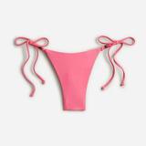 J. Crew Swim | J Crew Pink Curved Waist Cheeky String Bikini Bottom With Beads Size Medium Nwt | Color: Pink | Size: M