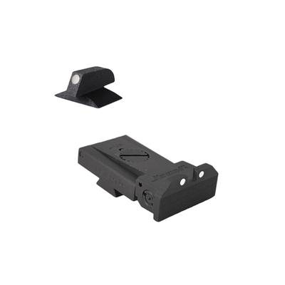 Kensight Ruger SR1911 Adjustable Contoured Base Arctic White Dot Sight Set Black 972-066