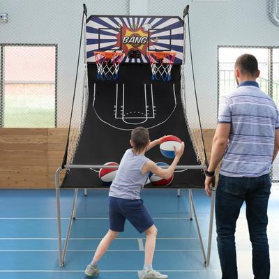 Dual Shot Basketball Arcade Game with 8 Game Modes and 4 Balls - 81" x 43" x 81"