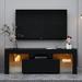 TV Stand with LED RGB Lights and 5 Shelves for Gaming Consoles and Flat Screen TVs