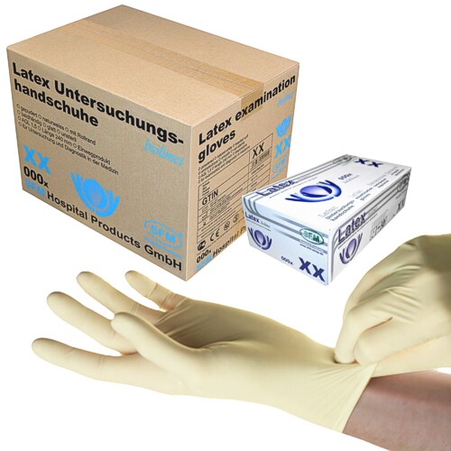 SFM ® BIOLIMES : S Latexhandschuhe gepudert glatt weiß (1000) Image