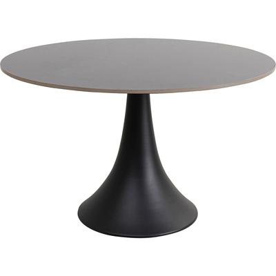 Esstisch für 5 Personen mit runder Tischplatte in schwarz D120cm