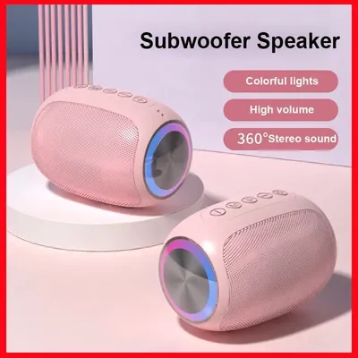 Speaker Bluetooth pink strong function portable Bluetooth speaker outdoor speaker waterproof 10W
