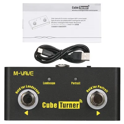 M-VAVE Cube Turner Wireless Page Turner Pedal Rechargeable Music Sheet Turner Supports Looper